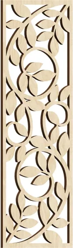 Vista 73 de 9 3/8"W x 24 3/8"H x 1/4"T Utica Decorativo Fretwork Madera Paneles de Pared, Abedul