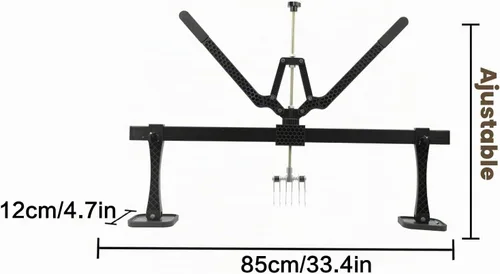 Vista 7 de Kit de palanca de extracción de abolladuras de 850 mm para coche, 6 ganchos de garra con anillos de aluminio para carrocería (Negro)