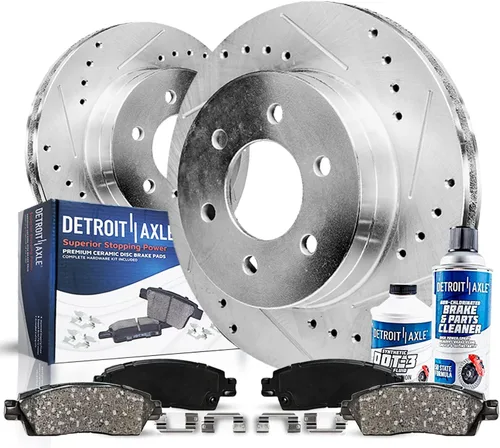 Vista 12 de Detroit Axle - Kit de freno delantero para Ford 2000-2005 Excursion 1999-2004 F-250 F-350 Super Duty Pinza de freno de disco con soporte Pastillas