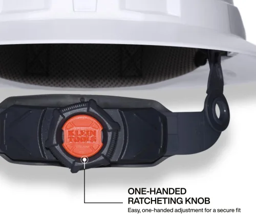 Vista 3 de Klein Tools Type 2 Hard Hat, Vented Full Brim, Class C, 6-Point Suspension with Accessory Mounts