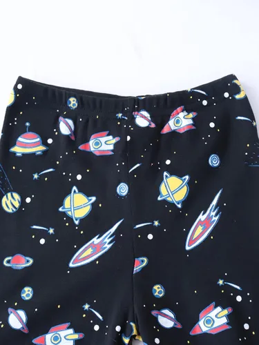 Vista 3 de Vopawetty Pijamas de algodón de 4 piezas para niños, conjunto de pijamas de Navidad y Halloween para niños