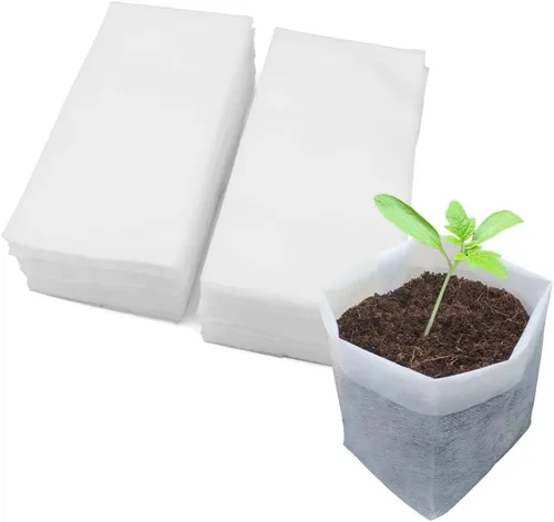 Vista 9 de 200 bolsas de cultivo para vivero, bolsa de cultivo pequeña de 5.8 x 5 pulgadas para plantas, macetas de tela, papa, flor, tomate para principiantes