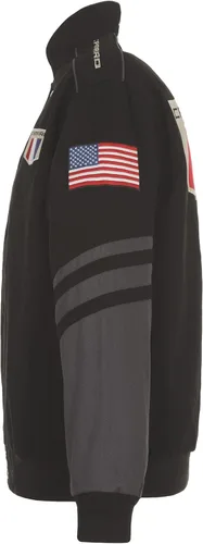 Vista 4 de JH DESIGN GROUP Chaqueta de sarga de algodón bordada Chevy Camaro para hombre