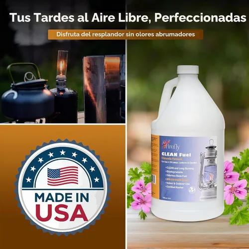 Vista 6 de Lámpara de aceite Firefly, usa combustible limpio, clean-128-c Fórmula de citronela