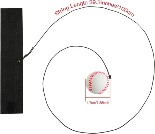 Vista 4 de Skylety Wrist Return Ball 1.85'' Rubber Sport Ball with Strap and String Rebound Bouncy Balls Basketball Baseball Soccer Tennis Wristband Toy for