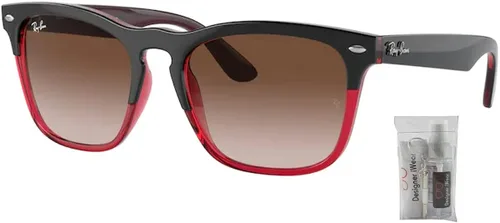 Vista 2 de Ray-Ban RB4487 - Gafas de sol cuadradas para hombres y mujeres + paquete con kit de gafas de cortesía de diseñador iWear