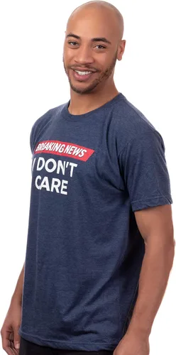 Vista 3 de Noticias de última hora I Don't Care Camiseta gráfica divertida de humor sarcástico de broma sarcástica para hombres y mujeres