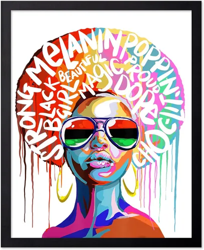 Vista 56 de Poster Master Póster motivacional vintage, impresión inspiradora retro, regalo para chica afro, amiga, reina negra, mujer afroamericana