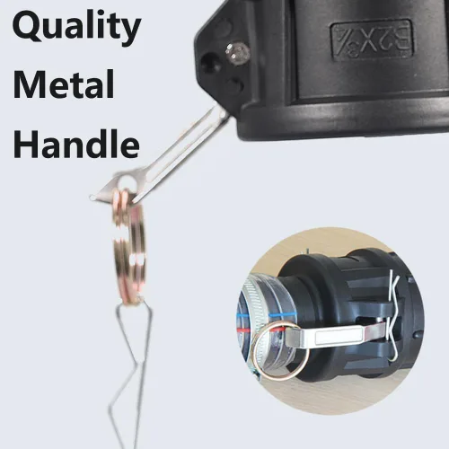 Vista 4 de Accesorios de bolsa IBC de cabeza hembra exterior de 2 a 3/4 pulgadas, adaptador de drenaje de tanque IBC Adaptador de conversión de manguera de 2 a
