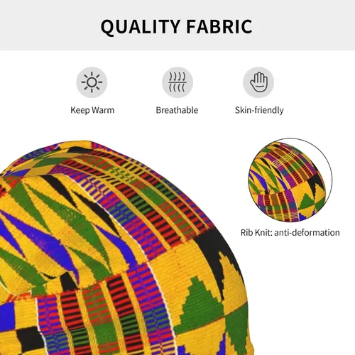 Vista 39 de Gorro africano holgado de invierno, gorro de punto casual para hombres y mujeres