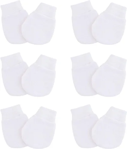 Vista 10 de Manoplas de bebé antiarañazos, guantes suaves para niños y niñas de 0 a 6 meses