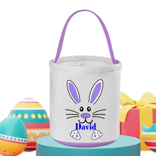 Vista 11 de Touber Cestas de Pascua para niños y niñas, cesta de Pascua personalizada, regalos de canasta de Pascua para niños, canastas de caza de huevos