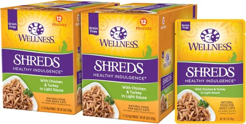 Vista 10 de Comida húmeda para gatos Healthy Indulgence, libre de granos, bolsa de 3 onzas (paquete de 24 envases), de Wellness