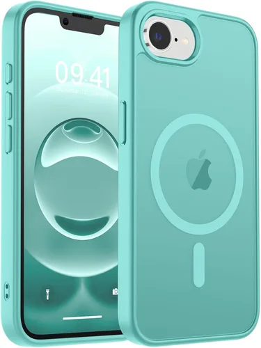 Vista 88 de zapica Funda magnética para iPhone Air, con protector de pantalla de vidrio templado, compatible con MagSafe, translúcida mate, a prueba de golpes