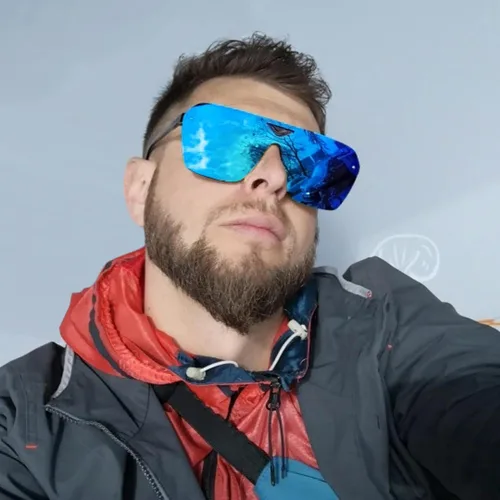 Vista 2 de FEISEDY Gafas de sol cuadradas con parte superior plana para hombres y mujeres de una sola pieza sin marco tonos futuristas Sunnies B9060 65mm