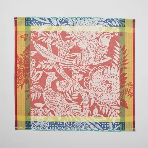 Vista 2 de Sur La Table Juego de 4 servilletas Jacquard Bird of Paradise, multicolor
