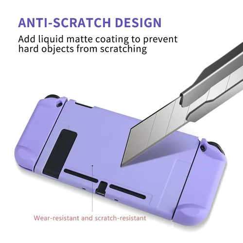Vista 5 de FANPL Funda para Nintendo Switch, carcasa rígida linda funda protectora para Switch y controlador Joy Con con 2 empuñaduras de pulgar de flores