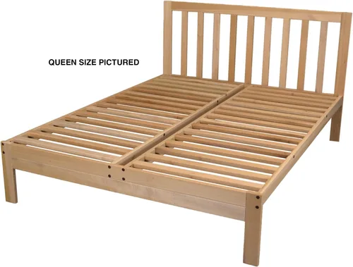 Vista 2 de Marco de cama Charleston-2 - Madera dura maciza, Madera Noble, Madera clara