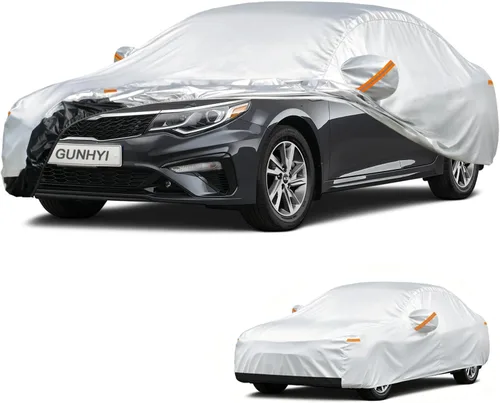 Vista 18 de GUNHYI - Funda de automóvil de 6 capas para Tesla Model 3 (2017-2025), impermeable para todo tipo de clima, protección UV contra la nieve, el sol