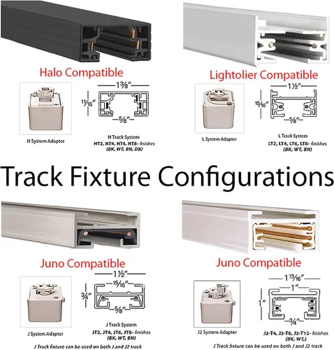 Vista 5 de WAC Lighting Charge 8010 LED Cabezal de Riel Ajustable 5-CCT Seleccionable 9W 865 Lúmenes Totalmente Regulable en Blanco para Riel de 3 Cables