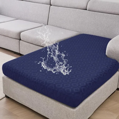 Vista 29 de Genina Fundas de cojín para sofá impermeables, fundas elásticas para sofá seccional, funda de cojín lavable, antideslizante, con parte inferior