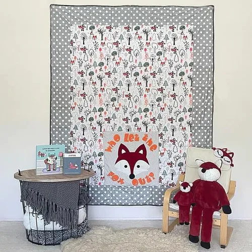 Vista 4 de HuggaBuddies Fox Minkie - Mochila de dormir súper suave con diseño de zorro Manta de zorro con peso para niños, 55 pulgadas de ancho x 72 pulgadas
