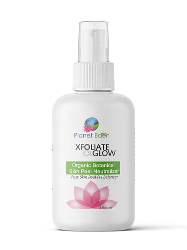 Vista 4 de Planet Eden Kit de exfoliación química de 70% ácido glicólico + neutralizador orgánico de exfoliación botánica y crema de recuperación antioxidante