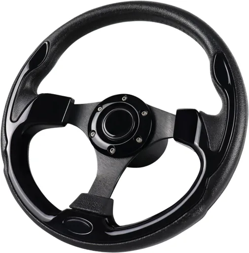 Vista 9 de 12.5 Inch Boat Steering Wheel with 3/4“ Axle Marine Steering Wheel Adapter, Yachts, Pontoon Boats Azul
