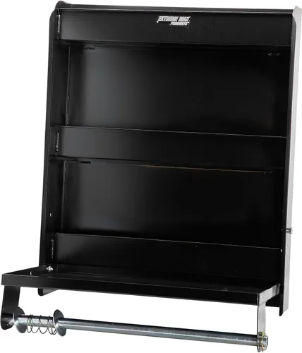 Vista 7 de Extreme Max 5001.6337 Gabinete de almacenamiento de aluminio para estación de trabajo con bandeja de trabajo abatible y organizador de toallas