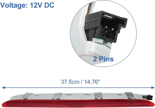 Vista 4 de X AUTOHAUX Tercera luz de freno trasero de alto nivel 1648201056A para Mercedes-Benz W164 ML Clase ML320 ML350 ML500 ML550 ML63AMG 2005-2011