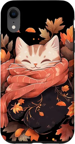 Vista 24 de Funda para iPhone 16 Cat Kitten Otoño Temporada Otoño Hojas Acción de Gracias