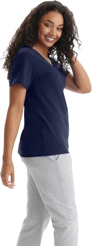 Vista 2 de Hanes Women's Nano Premium Cotton V-Neck T-Shirt Pack
