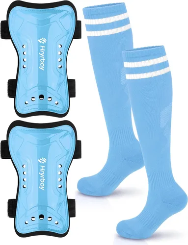 Vista 17 de Hryrbay Kids Soccer Shin Guards and Socks Toddler Soccer Shin Pads Protective Defender Gear for Boys Girls Ages 3-15 Great for Training, Matches