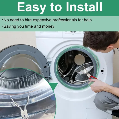 Vista 6 de 134527100 Abrazadera de arranque para lavadora de carga frontal Frigidaire Electrolux Anillo de retención 134365400, abrazadera de sello de puerta