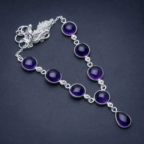 Vista 2 de stargemsAmatista 925plata de ley Collar 1812