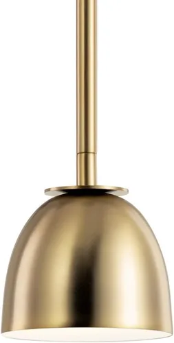 Vista 6 de Kichler Baland™ - Mini colgante de 1 luz de 4 pulgadas en negro y níquel pulido