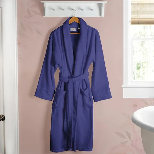 Vista 2 de Albornoz tradicional de algodón turco para mujer, colección clásica para el hogar y el baño