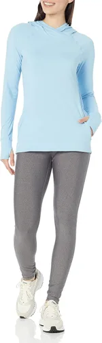 Vista 4 de Tienda Essentials Sudadera con capucha para mujer Brushed Tech Stretch Popover (disponible en tallas extragrandes)
