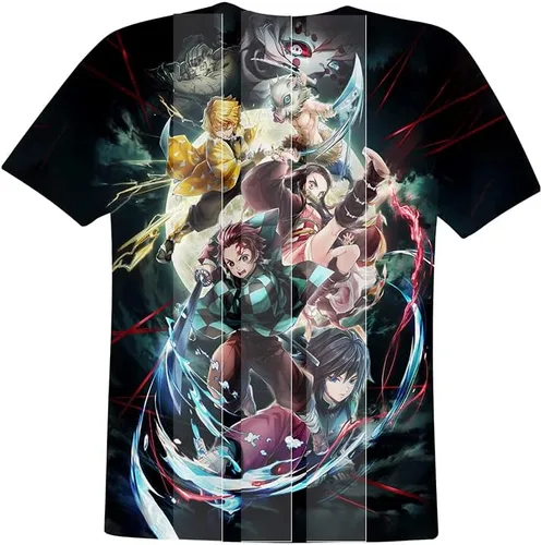 Vista 2 de Camiseta de anime con impresión 3D corta de anime japonés para mujer Cotta