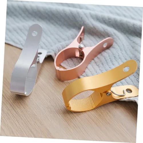 Vista 4 de Clips de secado de ropa, abrazaderas de toalla de playa, clip de metal para colcha, pasadores de ropa de metal, clips de utilidad, silla de playa