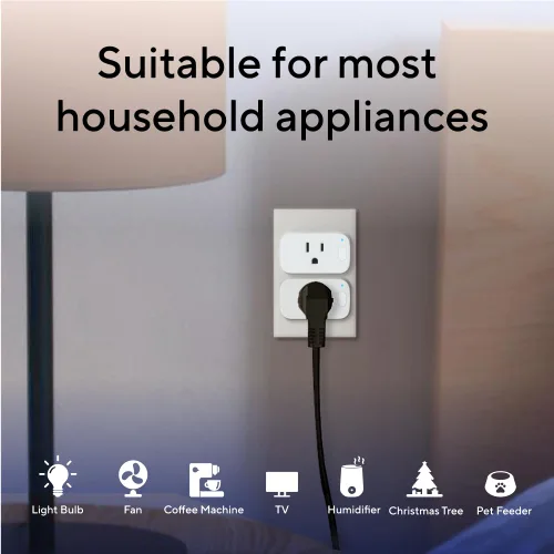 Vista 4 de Enchufe inteligente, toma de corriente inteligente para el hogar, enchufe inteligente ultra eficiente de 15 A compatible con Matter, Alexa, Google