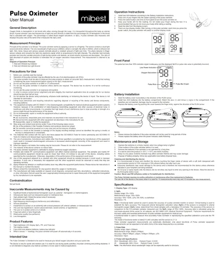 Vista 8 de Mibest CN160 Oxímetro de pulso de dedo Monitor de saturación de oxígeno en sangre con baterías incluidas (negro)