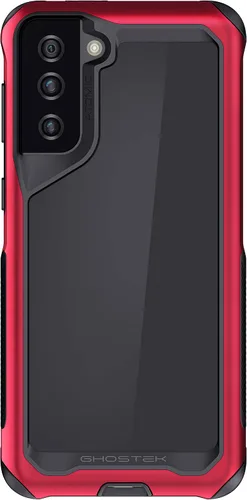 Vista 40 de Ghostek Atomic - Funda delgada para Galaxy Z Flip 4, parte trasera de aramida con parachoques de aluminio rojo, funda protectora de doble capa a