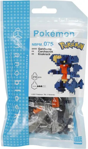 Vista 2 de Nanoblock - Garchomp [Pokémon], kit de construcción de la serie Pokémon, 210