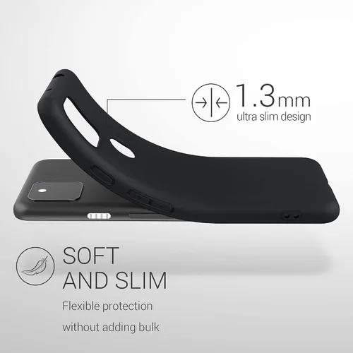Vista 2 de kwmobile Funda compatible con Google Pixel 5a 5G - Funda protectora de silicona TPU suave y delgada - Negro