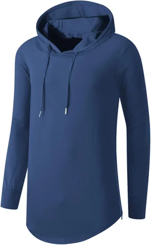 Vista 2 de Aiyino - Sudadera con capucha para hombre, manga larga, estilo hipster
