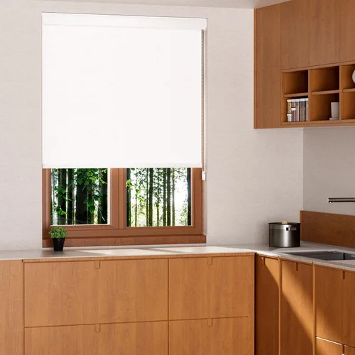 Vista 3 de MYshade - Persianas enrollables opacas personalizadas con cordón para ventanas, tela impermeable, fáciles de instalar Blanco Nuevo