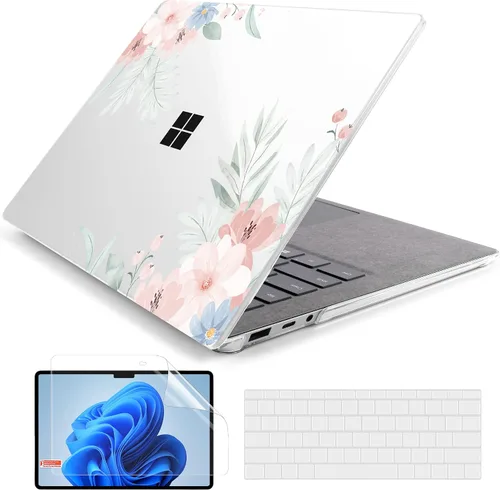 Vista 34 de Batianda Funda personalizable para portátil Microsoft Surface 5 4/3 de 13,5 pulgadas con reposamanos Alcantara modelo 1950/1867, carcasa rígida
