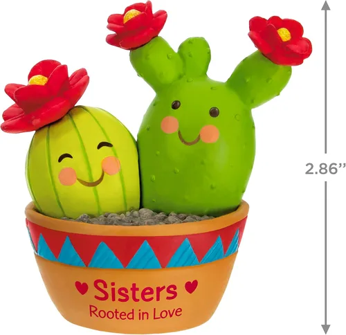 Vista 5 de Adorno de Navidad colgante Hallmark Keepsake 2023, arraigado en amor, regalo de cactus para hermana