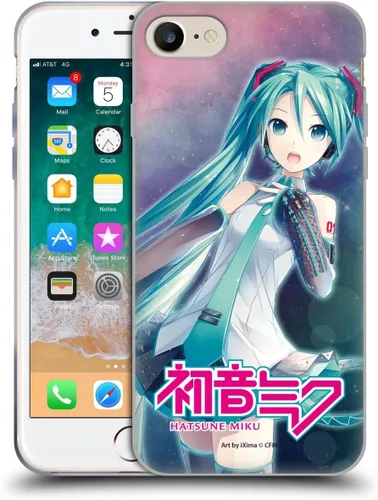 Vista 153 de Head Case Designs Licencia Oficial Hatsune Miku Gráficos Lindos Carcasa de Gel [Protección de Grado Militar] Compatible con Apple iPhone 7